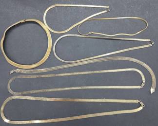 Gold-Tone Flat Chain Necklaces
