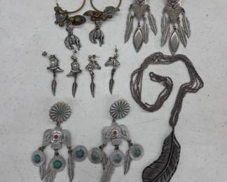 Western-Themed Silver Tone Jewelry