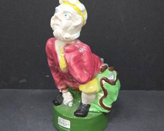 Ceramic Duffer Golfer Figural Decanter