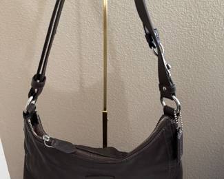 Chocolate Brown COACH leather shoulder bag