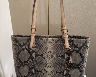 MICHAEL KORS snakeskin tote