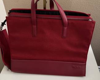 TUMI red briefcase