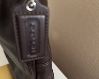 Chocolate brown leather COACH LEATHER bag