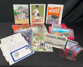 UM514Baseball Collection w Signed Wheaties By Bert Blyleven, 1988 World Series More