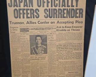UM431Vintage Newspaper With Historical Information Of War Between US And Japan
