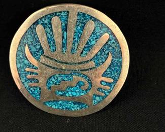 UM356VMexican Silver Brooch Pendant