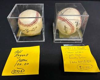 UM521Signed Baseballs Jeff Bagwell, 1989 SF Giants