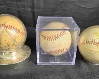 UM518Signed baseballs Rod Beck, Mike Scioscia, Don Sutton