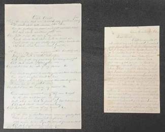 UM500Vintage Handwritten Songs With Letters, Literature