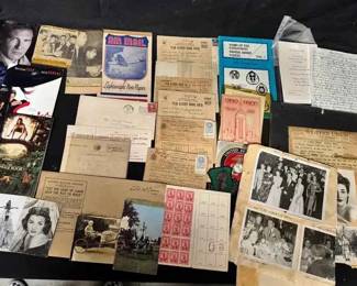 UM491Vintage WWII War Ration Books, Movie Programs Photos Ephemera