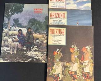 UM386Arizona Highways Magazines In Binder 1947, 8 MultiYear Magazines