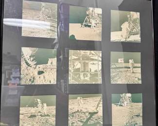 UM345Vintage Apollo 11 Moon Landing Framed Photo Collage 9 Iconic NASA Photos