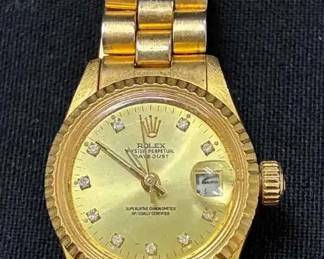 UM320Rolex Yellow Gold Lady Datejust Watch Note Cannot Authenticate