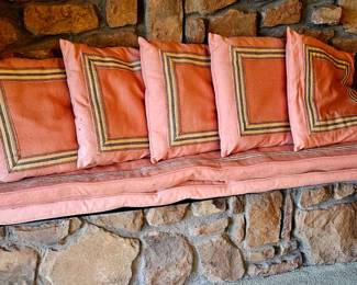 Bench cushions and pillows