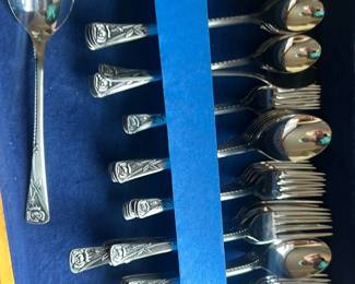 vintage silver-plated flatware set