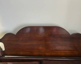 dark wood four-poster bed frame 
