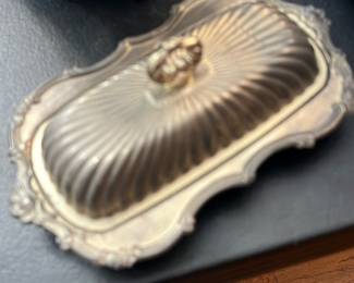 vintage rectangular covered butter dish