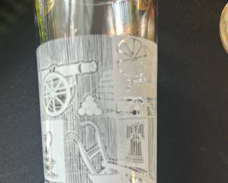 vintage mid-century drinking glass