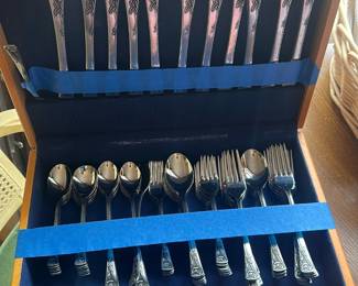 vintage silver-plated flatware set