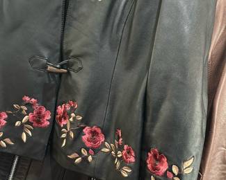 vintage Belle Sport black leather jacket