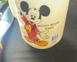 vintage Anchor Hocking Milk Glass Mickey Mouse Today Pepsi Collector Series Mug from 1980