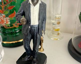 vintage Louis Armstrong "Satchmo" music box figurine