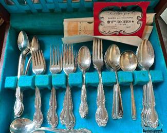 vintage silver-plated flatware set