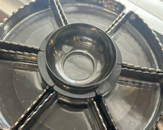 vintage rotating lazy susan serving tray