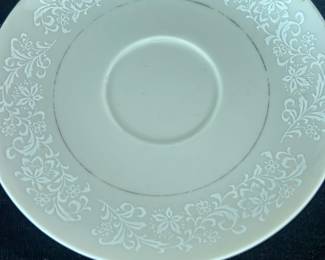  vintage white fine china saucer plate