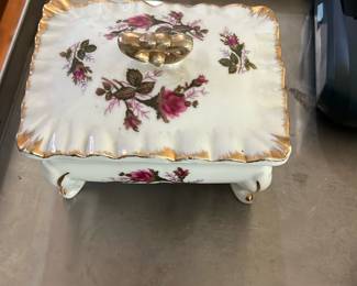 decorative porcelain trinket box