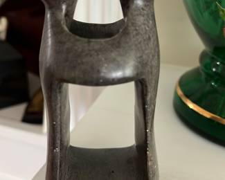 hand-carved abstract stone sculpture