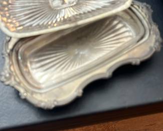 vintage rectangular covered butter dish