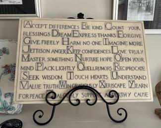 inspirational "ABC's of Life" decorative plaque by R. Stewart