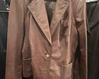 vintage leather blazer