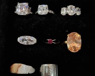 Assorted Fashion and Costume Jewelry Ring Collection