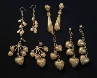 Vintage GoldTone Charm Earrings Collection