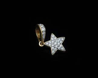 Pave Crystal Star Charm Pendant