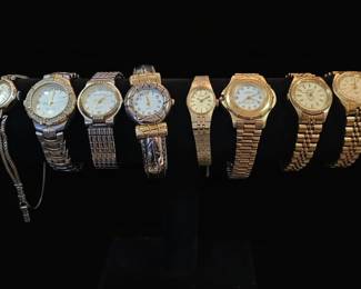 Collection of Assorted Fashion Quartz Wristwatches with Brands Genera, Halton, and Seiko