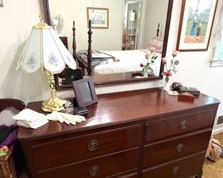Mahogany dresser with mirror