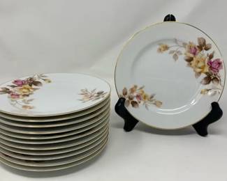 Noritake Angela Dessert Plates Set Of Twelve