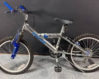 Magna Electroshock Silver Blue Dual Suspension Youth 6 Speed Bicycle By Dynacraft