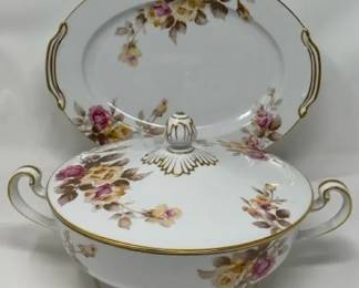 Noritake Angela Serving Platter And Covered Casserole