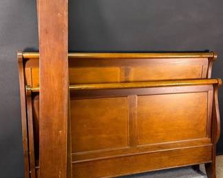 Queen Size Wooden Sleigh Bed