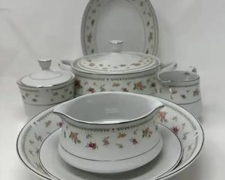 Vintage Abingdon Serve ware Including Soup Tureen, Gravy Boat, And More