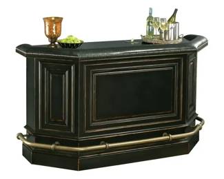 Howard Miller Northport Bar MarbleTopped Wooden Bar with Metal Hardware and Plenty of Storage