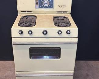 Vintage Yellow Electric Stove