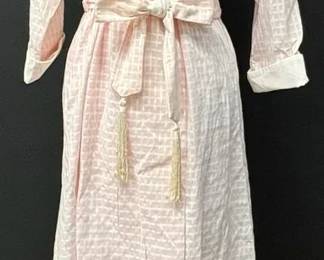 Vintage Pink Plaid Nightgown, And Robe Set Flo Weinburg