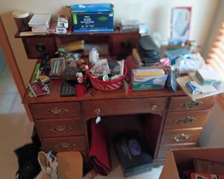 Desk with office supplies