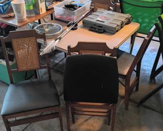 Card table w/ Four folding chairs set