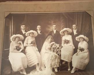 Vintage wedding party photo